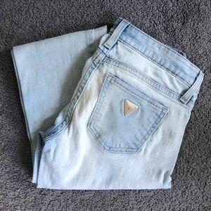 Guess medium rise crop jeans